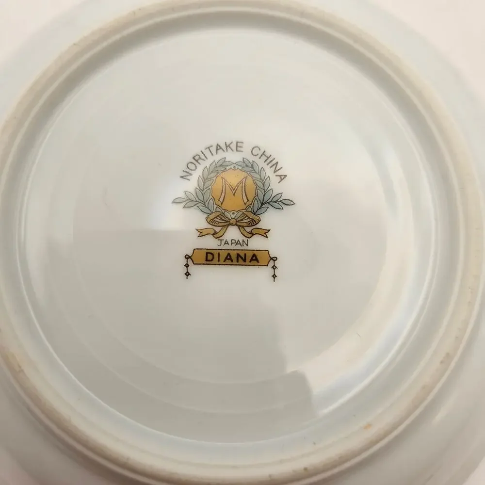 LOT OF 4 NORITAKE CHINA DIANA JAPAN FLORAL SAUCER BOWLS GOLD TRIM